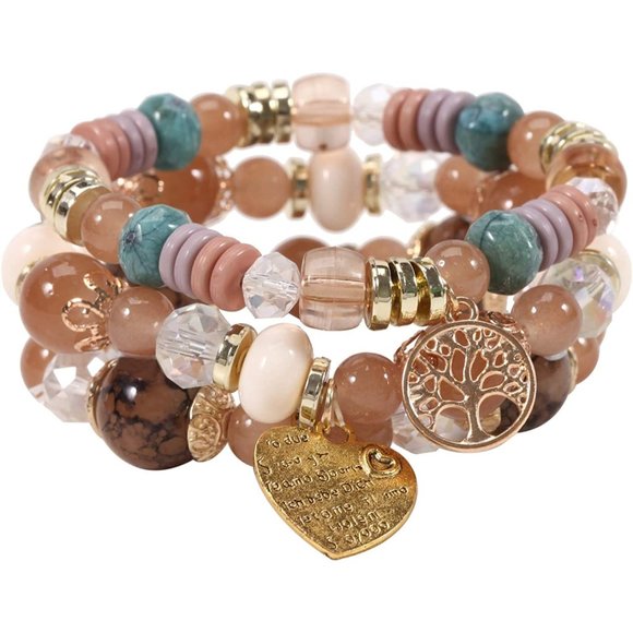 Twinfree Bohemian Bracelets for Women Stretch Multilayer Colorful Beads … - Picture 4 of 9